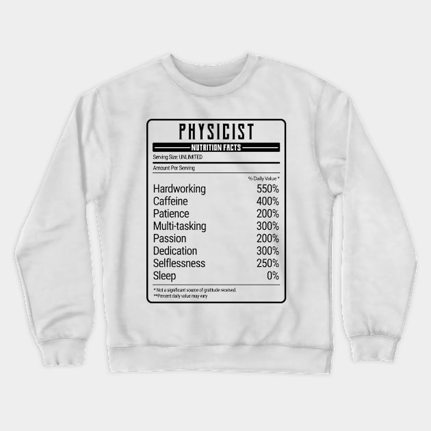 physicist nutrition value Crewneck Sweatshirt by IndigoPine